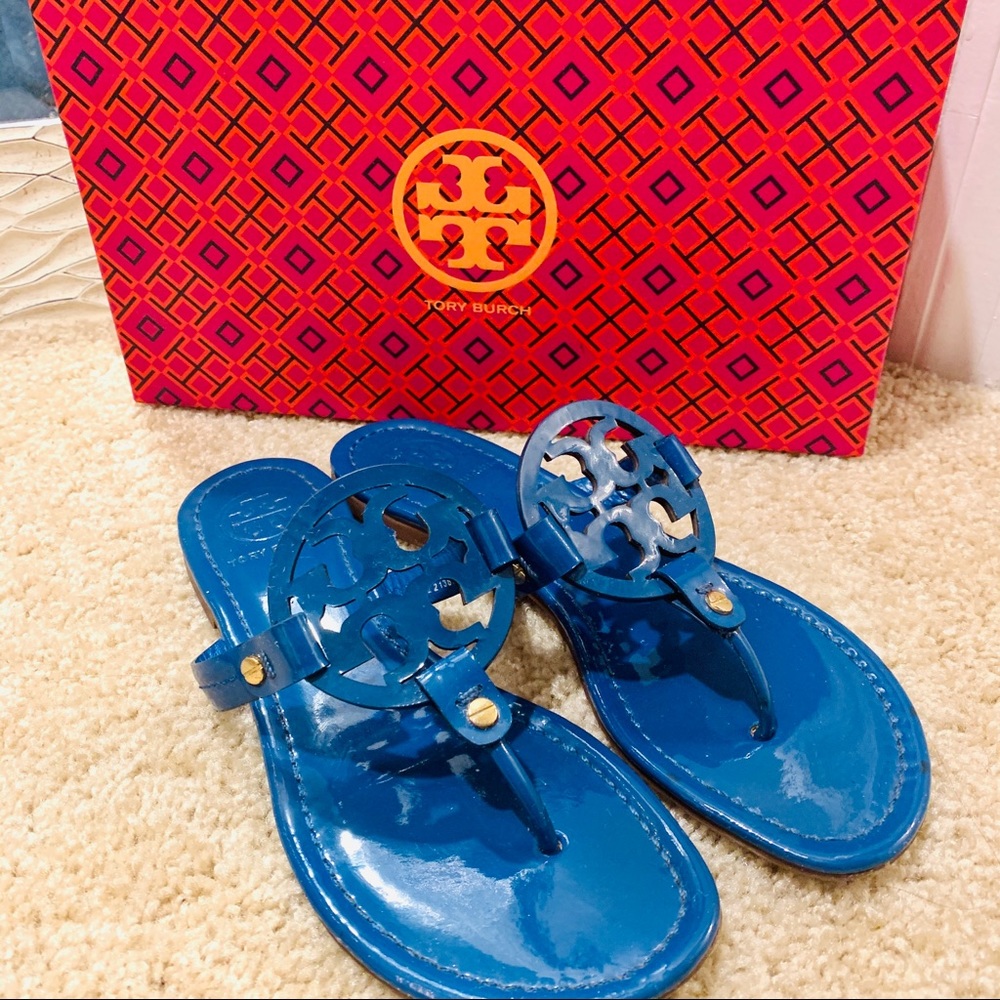 Tory Burch Miller Sandals Size 7.5 Blue
